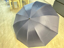 天堂 双人晴雨伞三折 晴雨伞三折10骨超大加固黑胶防晒伞 深邃蓝 实拍图