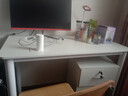 甄严选电脑桌台式家用简约办公书桌女生卧室学习写字桌小户型化妆桌子 暖白色100*50【升级加固框架】 实拍图