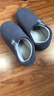 回力纯色全包棉鞋情侣室内外防滑保暖棉拖鞋HLX0233灰色40-41码 实拍图