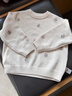 戴维贝拉（DAVE＆BELLA）女童毛衣洋气儿童针织衫2025新款秋装女宝宝套头上衣小童衣服童装 杏色【现货】 100 cm（建议身高90-100cm） 晒单实拍图