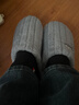 洁丽雅棉拖鞋男士秋冬季厚底保暖家居室内情侣毛绒拖鞋男冬天居家棉鞋女 灰色 42-43 【适合41-42码】 实拍图