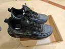 回力男鞋春季新款透气旋转扣运动跑步气垫减震老爹鞋 黑/绿 42 实拍图