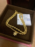 金至尊（3DG Jewellery）黄金手链花期INS风叠戴双层链999足金送女友老婆生日礼物计价 金重9.78克（配珠宝礼盒） 实拍图