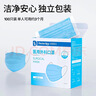 袋鼠医生一次性医用外科口罩成人100只独立包装一只一袋防尘雾霾冬季保暖 实拍图