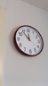 北极星（POLARIS）挂钟时尚创意客厅钟表静音简约石英钟 30cm咖木色 实拍图