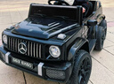 小果冻儿童电动车男女孩六轮仿奔驰大G四轮汽车可坐大人带宝宝六驱童车 黑色+六驱+皮座+软轮+12V10A电瓶+大礼包 实拍图