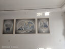 瑞尚（RUISHANG） 北欧客厅装饰画轻奢沙发背景墙挂画简约墙上壁画餐厅玄关墙画 家和万事兴A 左右60*80+中间110*80晶瓷面金框 实拍图