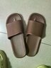 京东京造【抗菌皮纹拖】eva软弹家居防臭浴室新款拖鞋男士 深棕色 42-43 实拍图