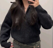 优衣库女装舒芙蕾拉链针织开衫/毛衣毛衫外套25新款480490 08 深灰色 M /160/84A 实拍图