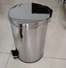 欧润哲垃圾桶脚踏带盖7L镜光不锈钢客厅卧室厨房卫生间家用办公内外双桶 实拍图