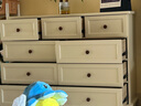 歪脖树 实木斗柜卧室斗柜现代简约斗橱客厅抽屉式收纳柜子储物斗柜 加高款-九斗象牙白丨圆木把 实拍图