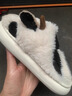 细细条（XIXITIAO）情侣可爱小奶牛棉拖鞋秋冬季男女士居家亲子保暖毛毛拖鞋 半包跟款白色 36-37（适合35-36的脚） 实拍图