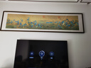 摩马艺品千里江山图客厅装饰画中式沙发背景画办公室山水画宋式美学挂画 雅致红褐实木画框【免费安装】 100x342cm（丝绢画芯超长定制版 更多尺寸请联系客服） 实拍图