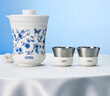 膳魔师（THERMOS）茶旅套装户外露营旅行茶具保温茶壶茶杯生日礼物TCMU-200LC 【升级涂层内胆】青花瓷 实拍图
