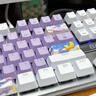 本手《鲸语星愿》主题机械键盘有线电竞游戏键盘鼠标套装台式电脑笔记本打字办公女生发光吃鸡键鼠套装 《鲸语星愿》白紫【彩光】青轴+紫色鼠标 实拍图