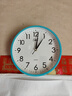 康巴丝（Compas）挂钟 静音简约钟表客厅石英钟表挂墙时钟 c2855 蓝色 26cm 实拍图