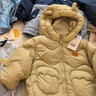 巴拉巴拉童装儿童羽绒服男童女童冬装厚款连帽外套立体造型可爱萌 深土黄30819（白鸭绒） 100 cm（充绒量71g） 实拍图