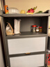 摩基厨房置物架落地置物柜收纳用具餐边橱柜微波炉多功能储物碗柜子 五层长70宽35高144【高级灰】 实拍图