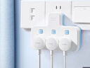公牛插座转换器插头 无线插排usb  多功能插座/一转多保护门/ 扩展转换器 /适用于卧室厨房 【一转三】品字形 分控开关 蓝白款GN-98033 实拍图