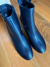 达芙妮高跟鞋女法式粗跟短靴增高显瘦皮靴女4622607023 黑色（加绒） 38 实拍图