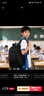 Edison初中生书包大容量双肩包多隔层防泼水高中学生背包 K052-8黑色 实拍图