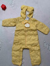 巴拉巴拉童装婴儿连体羽绒服轻薄羽绒服宝宝衣服冬装抱衣爬服男童女童 蛾黄31004 90cm 实拍图