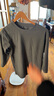 班尼路（Baleno）2025新款7A级抗菌双面绒圆领长袖冬季男装德绒T恤保暖百搭打底衫 【双面绒】-中灰#纯色 M 实拍图