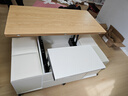 我爱川威可升降茶几餐桌两用现代简约家用客厅小户型多功能折叠移动茶几桌 包安装【木板面+白柜体】 120*60cm 实拍图