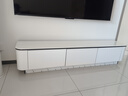 知木森【整装发货】实木电视柜客厅家用储物柜岩板落地茶几电视柜组合 雪山白岩板+白柜电视柜 180cm【落地黑边款】 实拍图