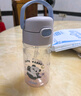 膳魔师（THERMOS）儿童水杯tritan吸管杯学生开学必备小熊猫塑料水壶420ml紫 实拍图