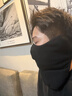 七色纺骑行防风面罩冬季男护耳护颈加绒保暖口罩女滑雪登山防寒面罩 黑 晒单实拍图
