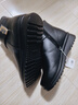 回力妈妈鞋冬季棉鞋加绒防滑保暖老人短靴中老年女皮鞋中年0871羊黑38 实拍图