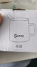 传旗陶瓷马克杯带勺盖咖啡杯牛奶杯早餐杯办公杯男女茶杯描金白400ml 实拍图