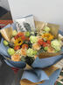 艾斯维娜鲜花速递向日葵混搭花束生日礼物全国同城配送 向日葵香槟韩式花束 实拍图