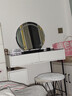 芯昂梳妆台床头柜储物收纳小户型梳妆桌一体现代极简约轻奢卧室化妆桌 白80cm桌柜+鸟巢椅+钢化玻璃 实拍图