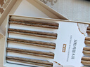 双枪（Suncha）筷子 天然家用实木无漆无蜡鸡翅木雕刻筷子套装10双装 实拍图