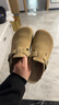 东园物作软木拖鞋真皮休闲日系时尚百搭外穿防滑情侣款Boston半包勃肯鞋 卡其色【以此颜色为准】 36 正码 实拍图