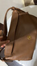 BAGTREE【明星同款】包包树奶盒包新腋下植鞣皮单肩斜挎通勤枕头hobo女包 中号-烤棕色 高级小众 实拍图