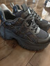 百思图25秋季新款老爹鞋时尚厚底增高女鞋D3656CM5 深灰色 37 实拍图