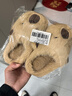 利达妮（TZLDN）卡皮巴拉儿童棉拖鞋女童6-12岁冬季室内家用保暖加绒可爱拖鞋男孩 实拍图