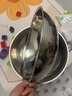 【不锈钢】和面盆厨房烘焙家用火锅盆洗菜打蛋汤锅盆醒面盆料理盆 34cm【热卖款】不锈钢和面盆 实拍图