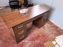 幻狐 （DREAM FOX ） 电脑桌台式家用办公书桌现代简约带抽屉学生学习桌卧室写字桌子 【五抽+柜门】深胡桃色140CM 实拍图