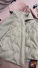 玖姿·安娜蔻【轻暖】休闲针织拼接发热鸭绒羽绒服女2025冬季新款 米色 M 实拍图