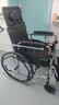 鱼跃(yuwell)手动轮椅车H059B老人半躺护理型带坐便椅餐板钢管可折叠 实拍图