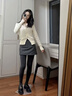 浪莎光腿神器打底裤女秋冬高腰修身外穿加绒加厚连裤袜 灰连【中厚】 实拍图