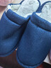 回力日系柔软情侣棉拖秋冬家居室内保暖棉鞋男款HL0006蓝色40-41码 实拍图
