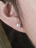 戚小米纯999足银如意结耳钉女士螺丝拧扣养耳洞耳环睡觉免摘耳骨钉耳饰 银色大号一对【999足银】 实拍图