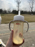 贝亲（Pigeon）自然成长翻盖直饮吸管 大童奶瓶330ml 经典款 18月+  AA278 实拍图