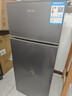 HYUNDAI（韩国现代）小冰箱迷你小型家用冷藏冷冻宿舍出租房办公室双开门二门电冰箱节能省电 100L灰【租房神器+行业热卖】 实拍图
