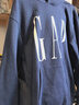 GAP男女装2025秋季新款logo印花抓绒宽松运动连帽衫卫衣786920 海军蓝 L (175/96A) 亚洲尺码 实拍图